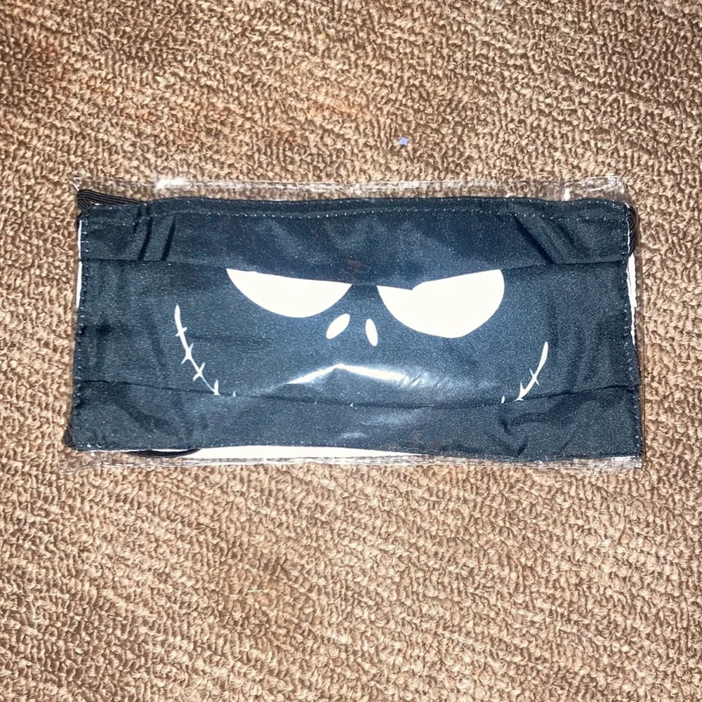 Reusable Washable Face Masks 2 Nightmare Before Christmas & 1 Peach NWT 3 pc